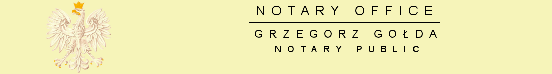 Notary Office – Grzegorz Gołda Notary Public